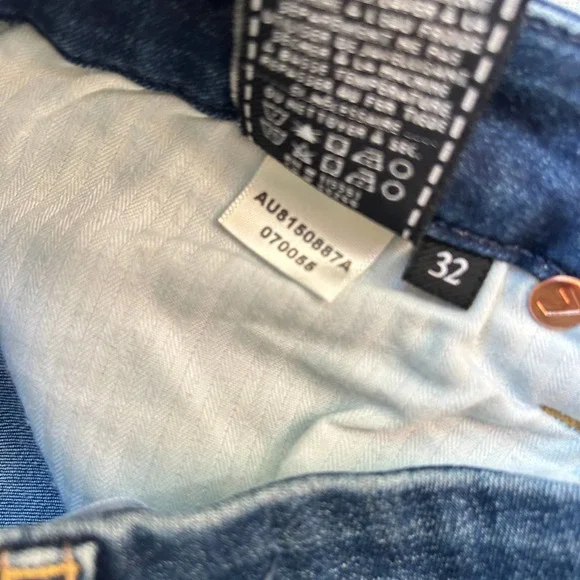 7 For All Mankind B(air) High Waist Ankle Skinny Jeans 32 14 Raw Hem Duchess - Picture 4 of 7